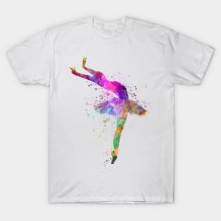 Classical ballet girl in watercolor T-Shirt